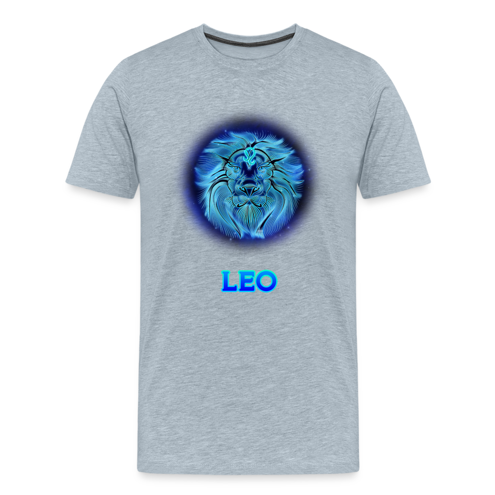 Men's Leo Premium T-Shirt - heather ice blue