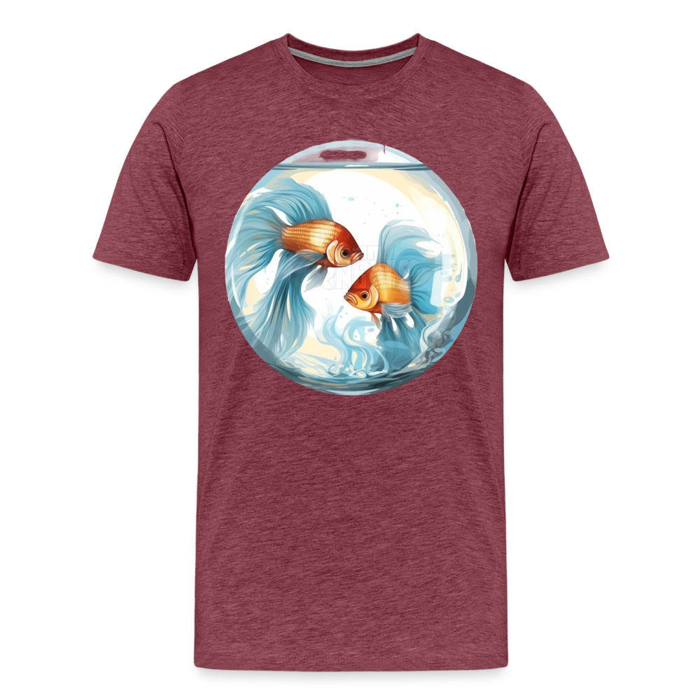 Men's Mythical Pisces Premium T-Shirt - heather burgundy