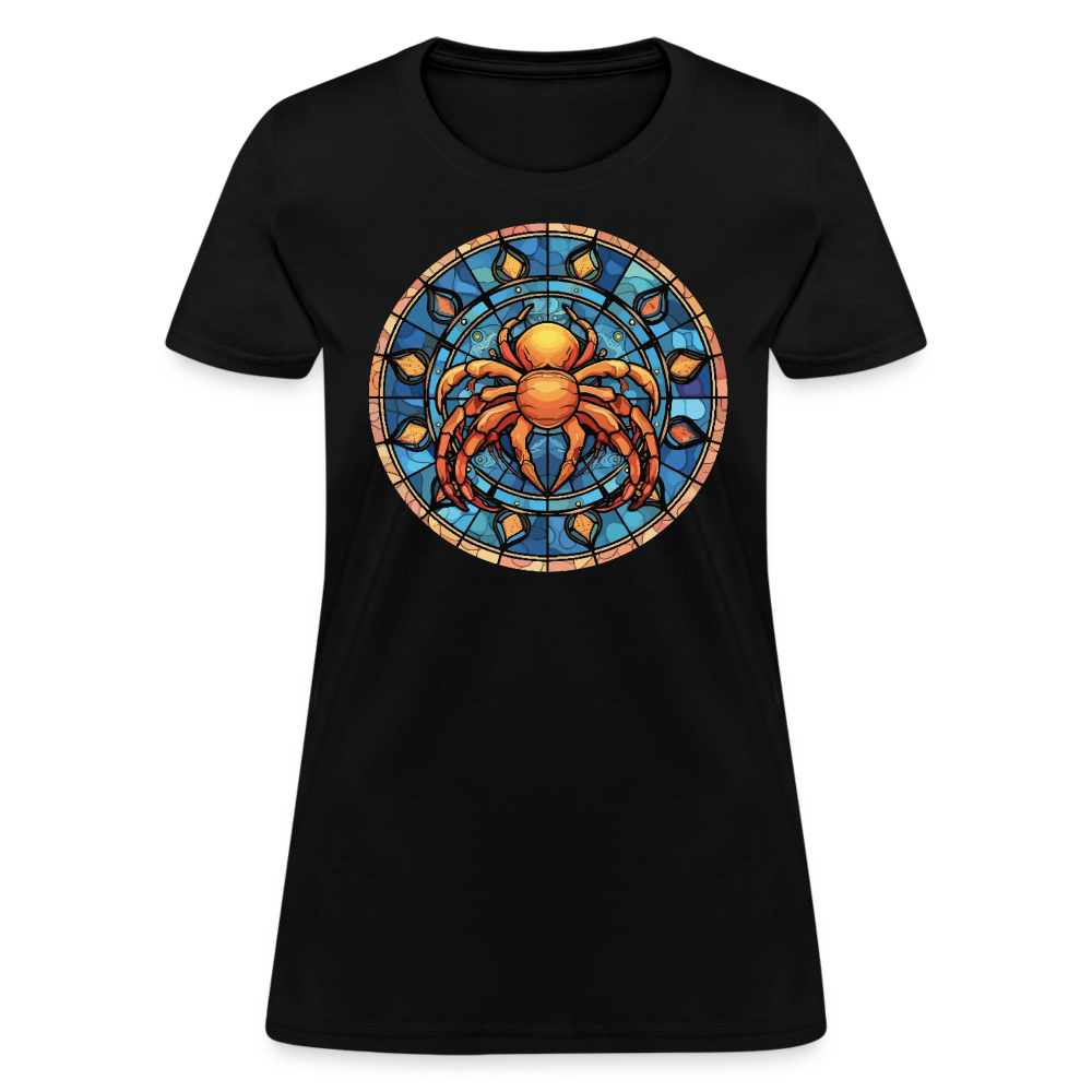 Women's Mosaic Cancer T-Shirt - black