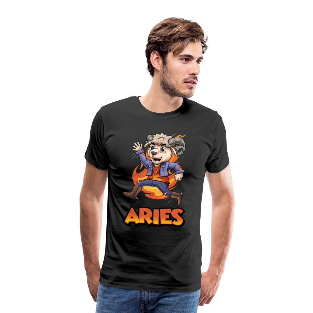 Men's Playful Aries Premium T-Shirt - black