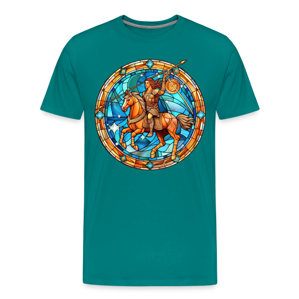 Men's Mosaic Sagittarius Premium T-Shirt - teal