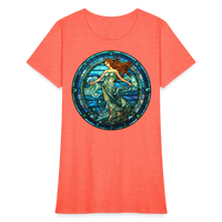 Thumbnail for Women's Mosaic Aquarius T-Shirt - heather coral