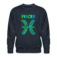 Thumbnail for Men's Power Words Pisces Premium Sweatshirt - navy