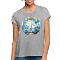 Thumbnail for Women's Mythical Libra Relaxed Fit T-Shirt - heather gray