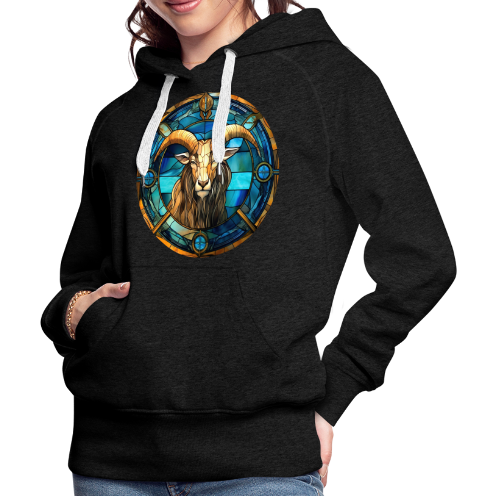 Women’s Mosaic Capricorn Premium Hoodie - charcoal grey