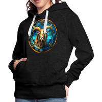 Thumbnail for Women’s Mosaic Capricorn Premium Hoodie - charcoal grey