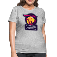 Thumbnail for Women's Glow Capricorn T-Shirt - heather gray