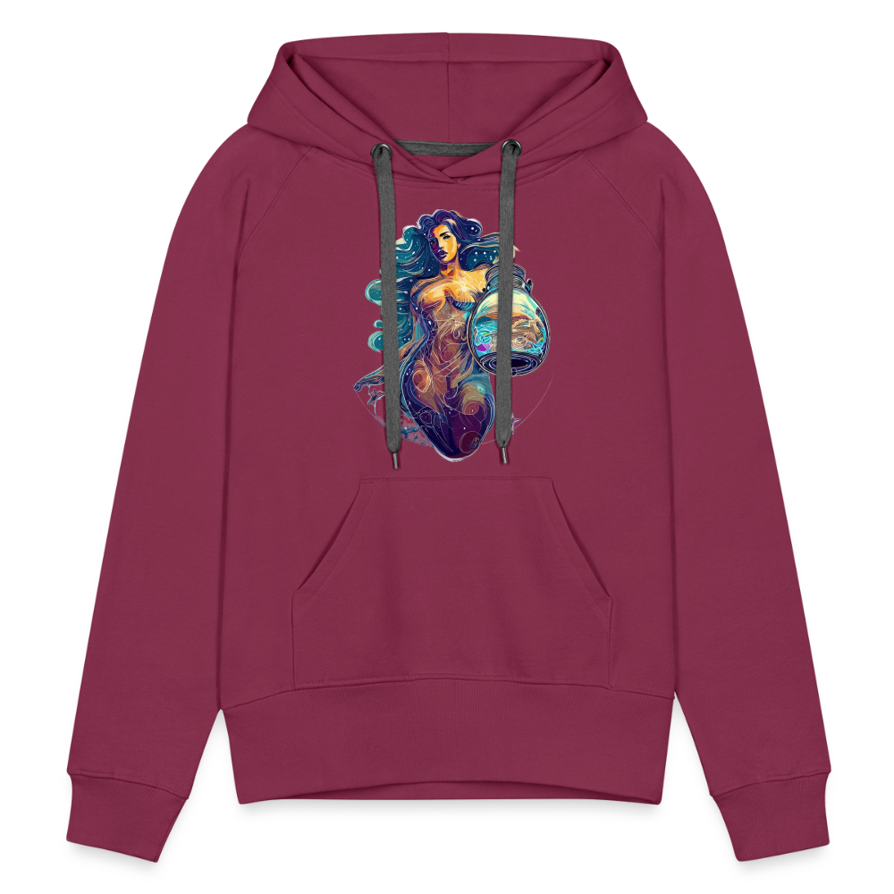 Women’s Mythical Aquarius Premium Hoodie - burgundy