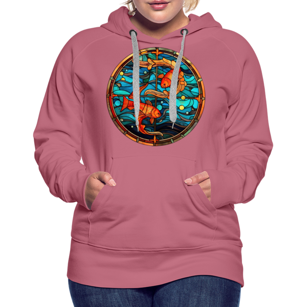 Women’s Mosaic Pisces Premium Hoodie - mauve