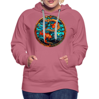 Thumbnail for Women’s Mosaic Pisces Premium Hoodie - mauve