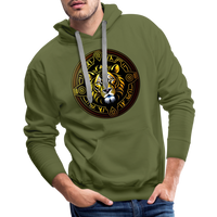 Thumbnail for Men’s Mythical Leo Premium Hoodie - olive green