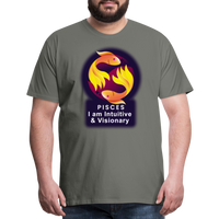 Thumbnail for Men's Glow Pisces Premium T-Shirt - asphalt gray