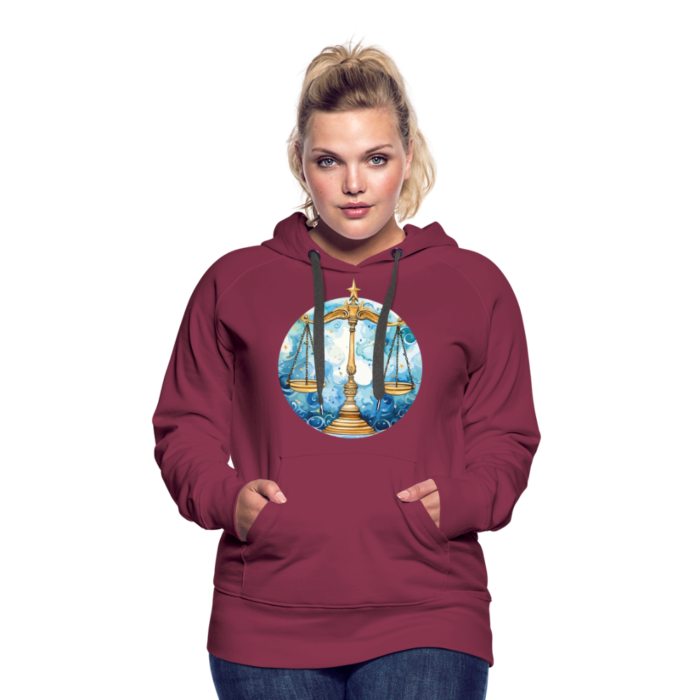 Women’s Mythical Libra Premium Hoodie - burgundy