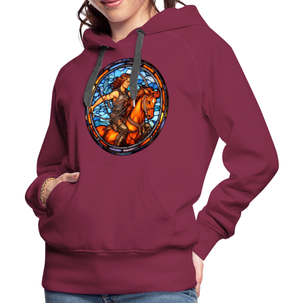 Women’s Mosaic Sagittarius Premium Hoodie - burgundy