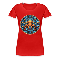 Thumbnail for Women’s Mosaic Cancer Premium T-Shirt - red