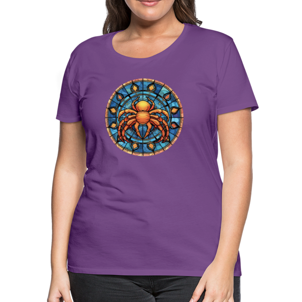 Women’s Mosaic Cancer Premium T-Shirt - purple