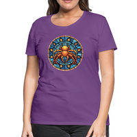 Thumbnail for Women’s Mosaic Cancer Premium T-Shirt - purple