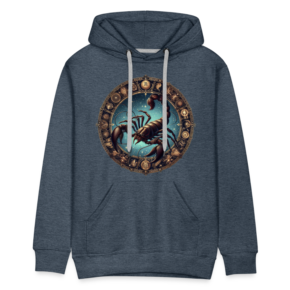 Men’s Mythical Scorpio Premium Hoodie - heather denim