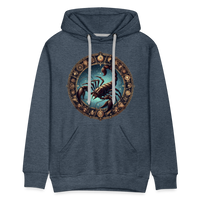 Thumbnail for Men’s Mythical Scorpio Premium Hoodie - heather denim