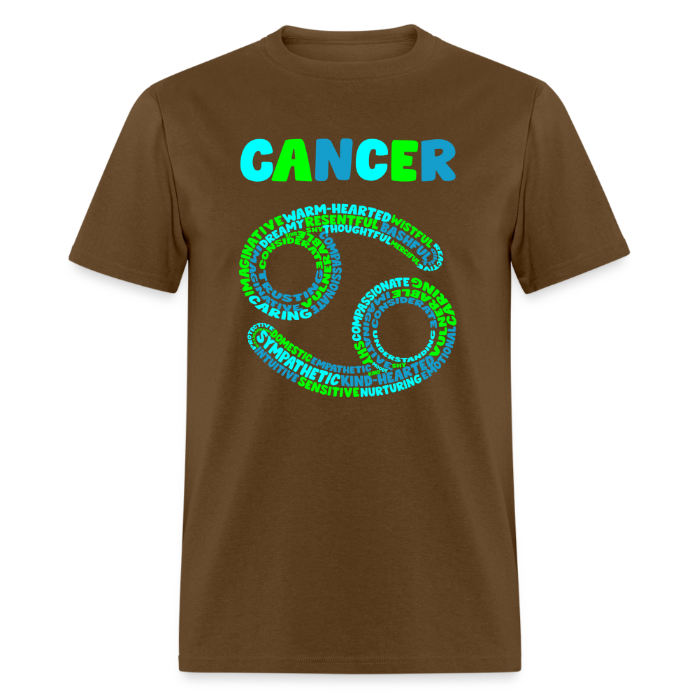 Men's Power Words Cancer Classic T-Shirt - brown