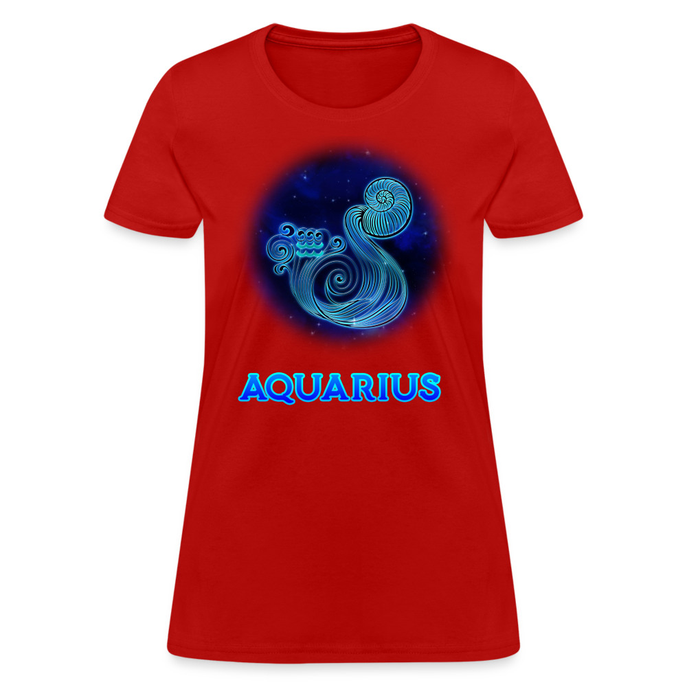 Women's Stellar Aquarius T-Shirt - red