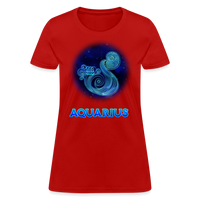 Thumbnail for Women's Stellar Aquarius T-Shirt - red