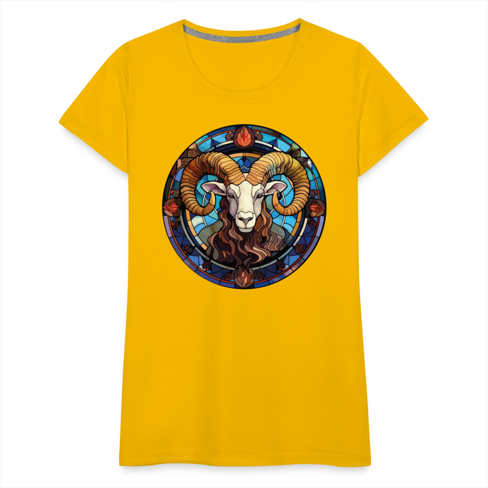 Women’s Mosaic Aries Premium T-Shirt - sun yellow