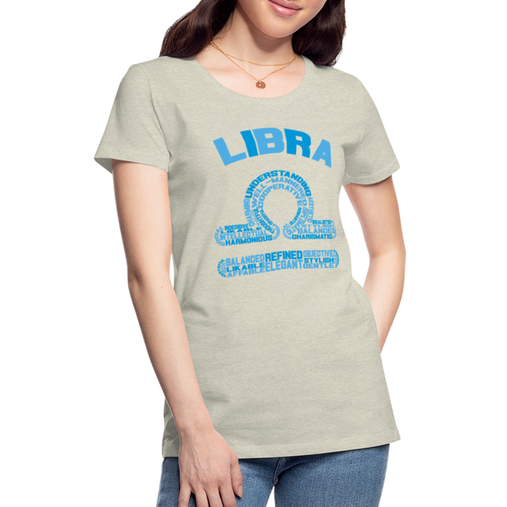 Women's Power Words Libra Premium T-Shirt - heather oatmeal