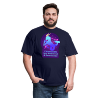 Thumbnail for Men's Neon Capricorn Classic T-Shirt - navy