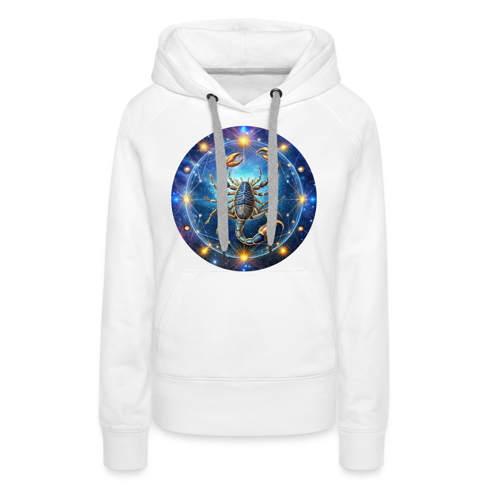 Women’s Symbol Scorpio Premium Hoodie - white