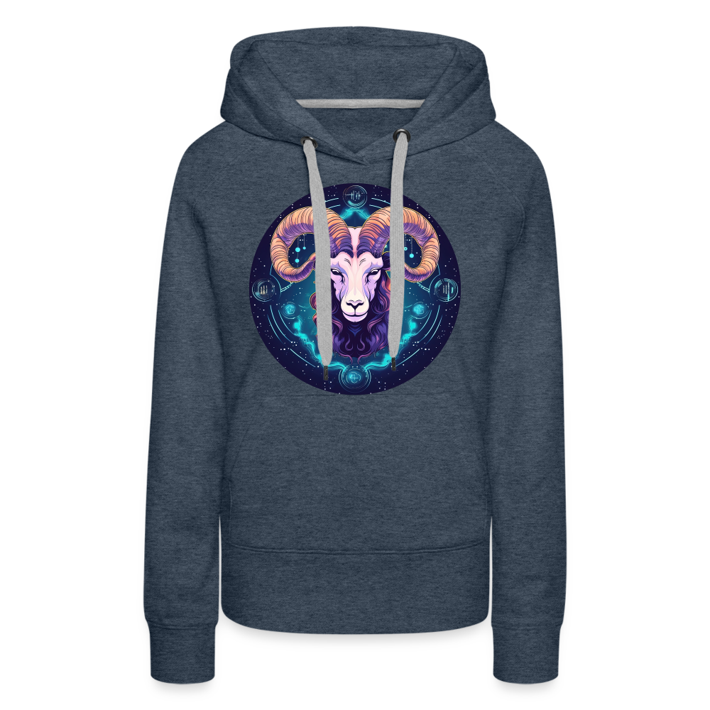 Women’s Magic Capricorn Premium Hoodie - heather denim