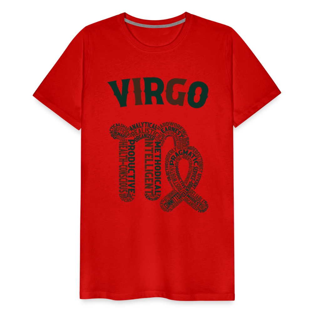 Men's Power Words Virgo Premium T-Shirt - red