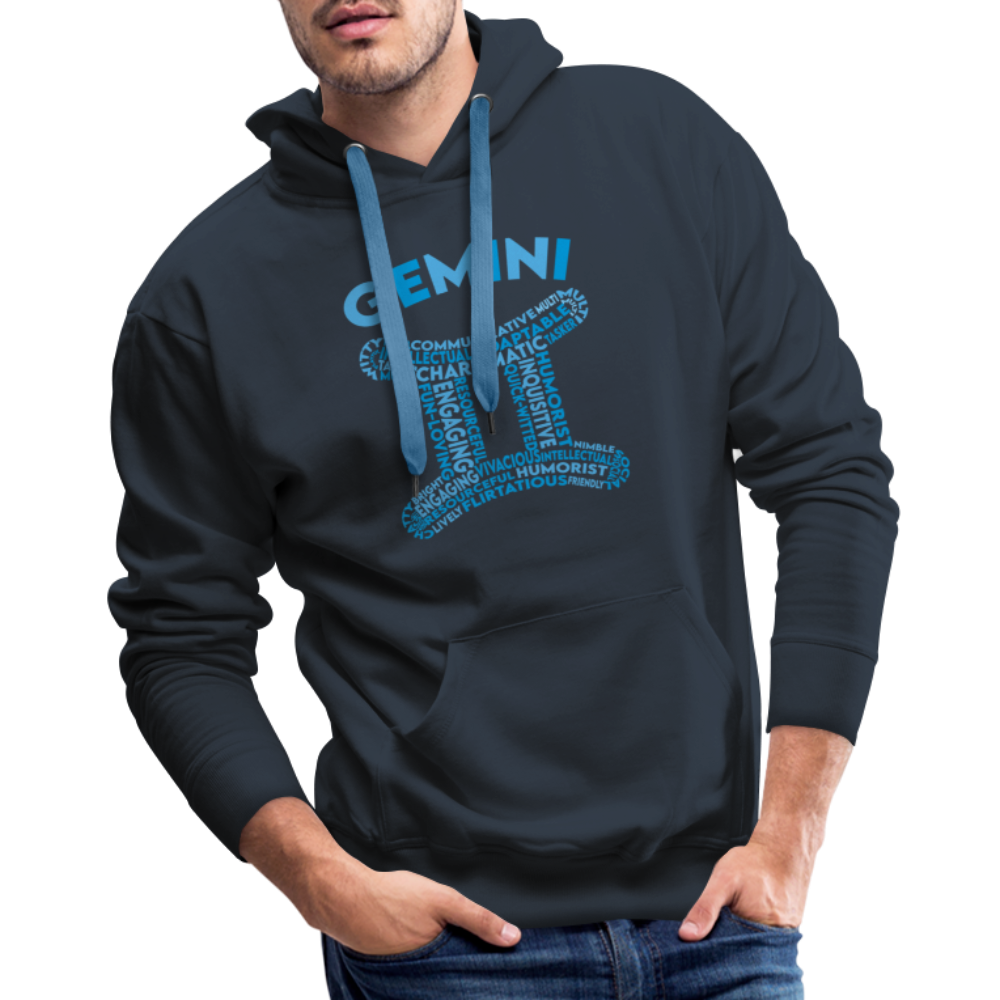 Men's Power Words Gemini Premium Hoodie - navy