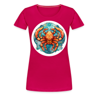 Thumbnail for Women’s Symbol Cancer Premium T-Shirt - dark pink