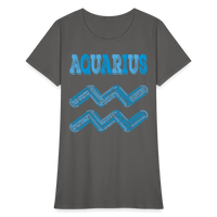 Thumbnail for Women's Power Words Aquarius T-Shirt - charcoal