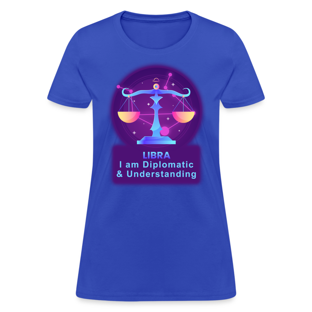 Women's Neon Libra T-Shirt - royal blue