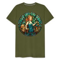 Thumbnail for Men's Mosaic Virgo Premium T-Shirt - olive green