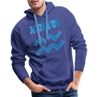 Thumbnail for Men's Power Words Aquarius Premium Hoodie - royal blue