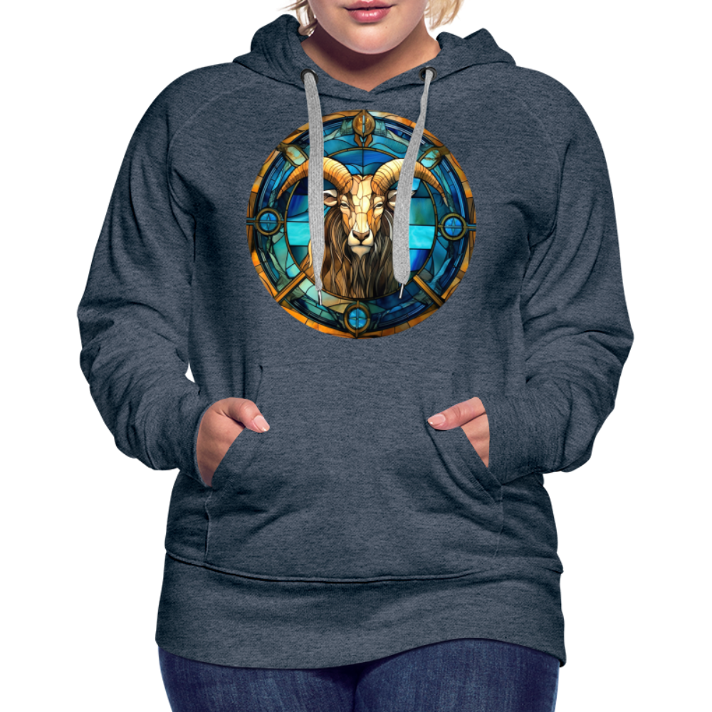 Women’s Mosaic Capricorn Premium Hoodie - heather denim