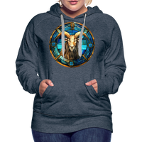 Thumbnail for Women’s Mosaic Capricorn Premium Hoodie - heather denim