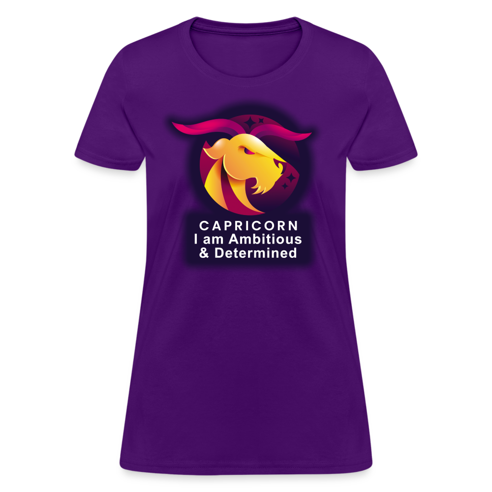 Women's Glow Capricorn T-Shirt - purple