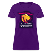 Thumbnail for Women's Glow Capricorn T-Shirt - purple