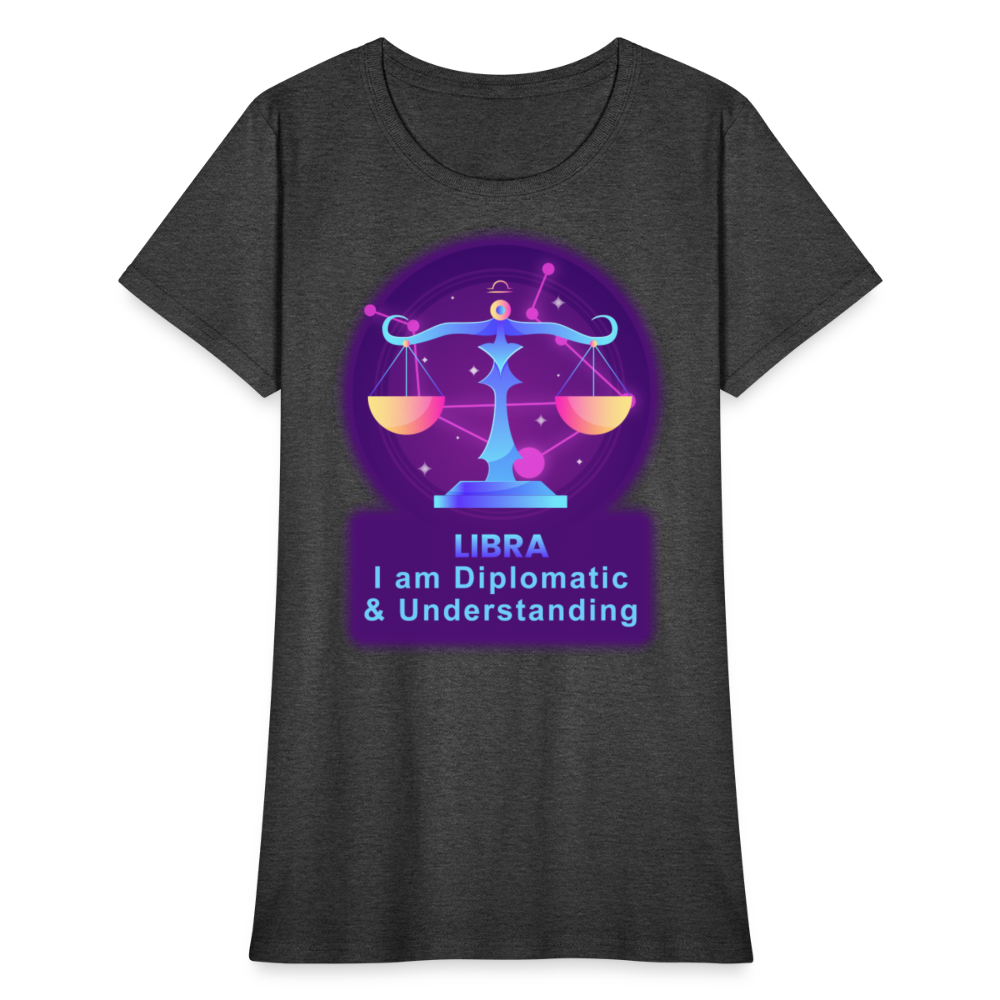 Women's Neon Libra T-Shirt - heather black