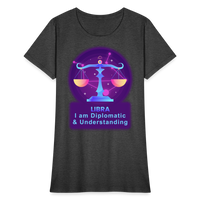 Thumbnail for Women's Neon Libra T-Shirt - heather black