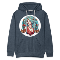 Thumbnail for Men’s Symbol Libra Premium Hoodie - heather denim