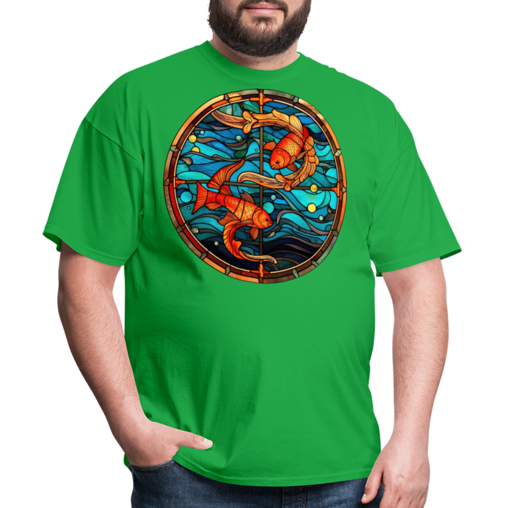 Men's Mosaic Pisces Classic T-Shirt - bright green