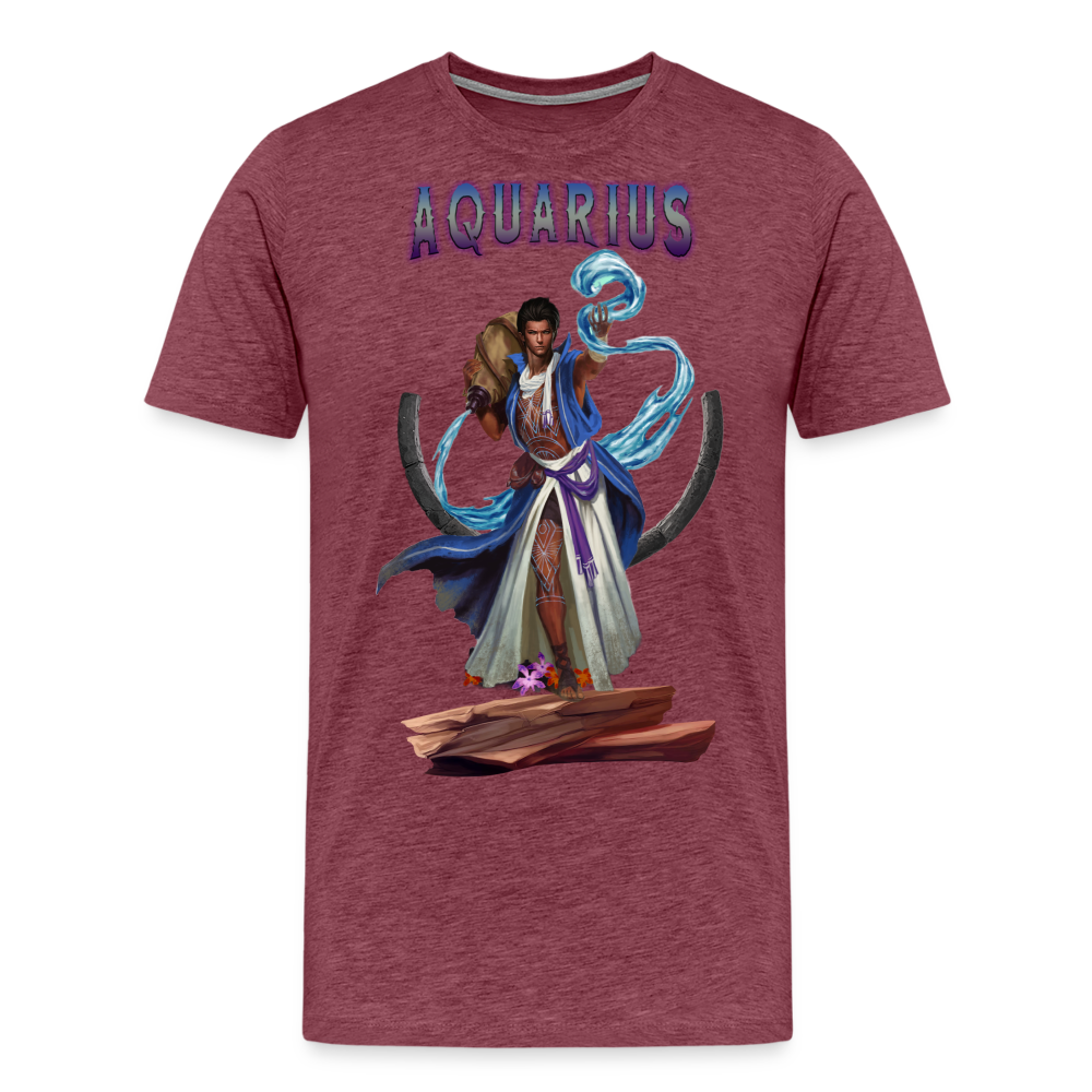 Men's Astral Aquarius Premium T-Shirt - heather burgundy