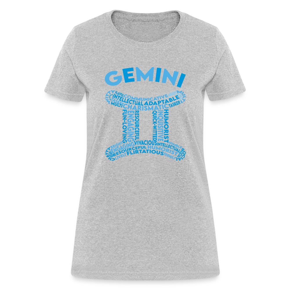 Women's Power Words Gemini T-Shirt - heather gray