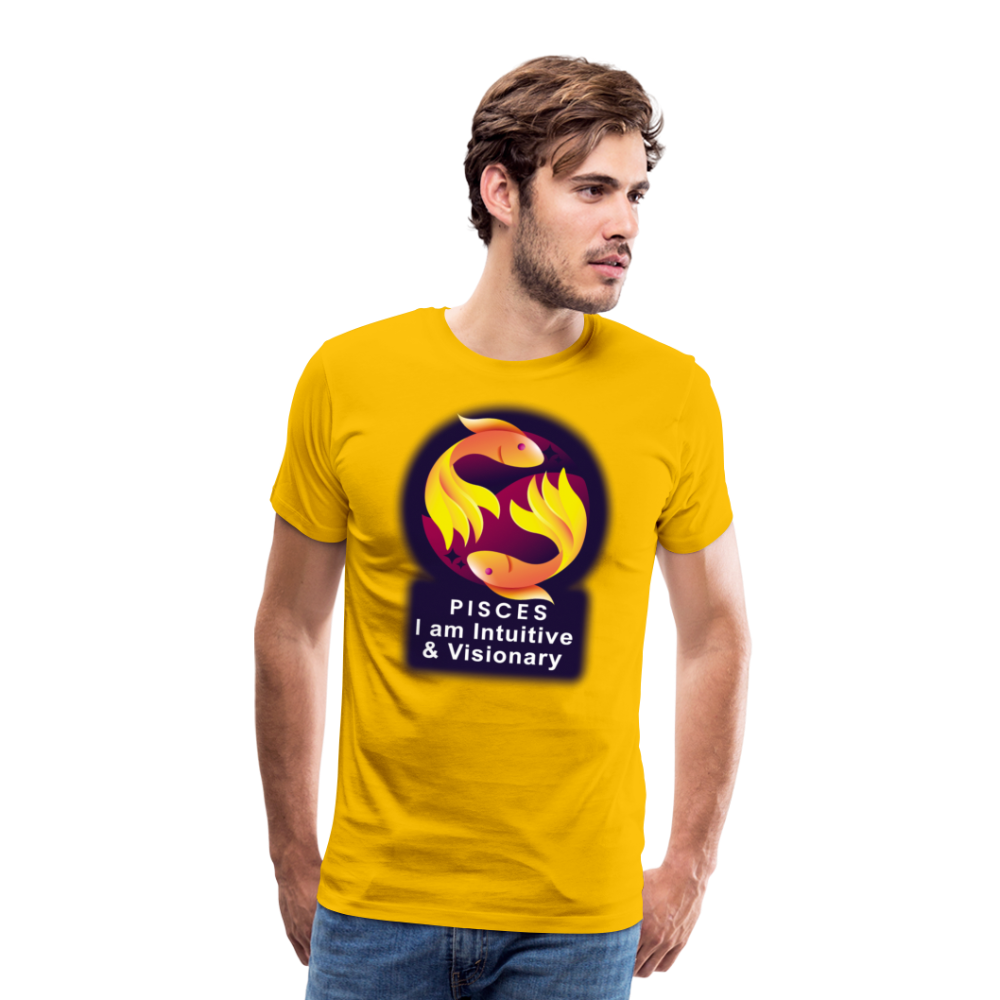 Men's Glow Pisces Premium T-Shirt - sun yellow