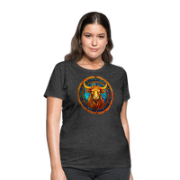 Thumbnail for Women's Mosaic Taurus T-Shirt - heather black